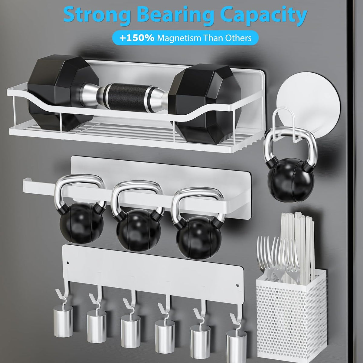 Magnetic Shelf for Washing Machine, Magnetic Laundry Organizer Set