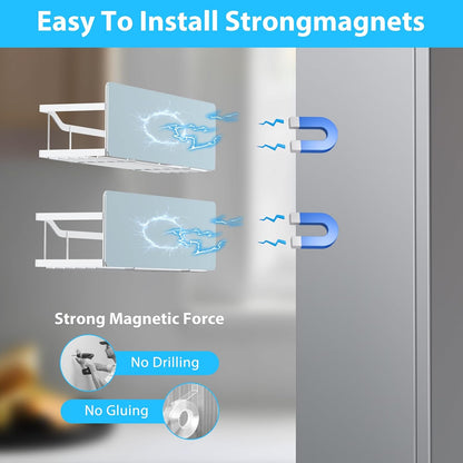 Magnetic Shelf for Washing Machine, Magnetic Laundry Organizer Set
