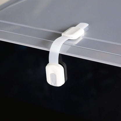 Multi-Use Adhesive Strap Locks for Baby Proofing Cabinets & Drawers