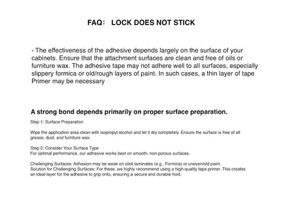 Multi-Use Adhesive Strap Locks for Baby Proofing Cabinets & Drawers