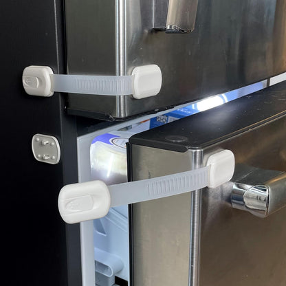 Multi-Use Adhesive Strap Locks for Baby Proofing Cabinets & Drawers