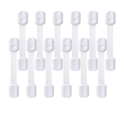 Multi-Use Adhesive Strap Locks for Baby Proofing Cabinets & Drawers