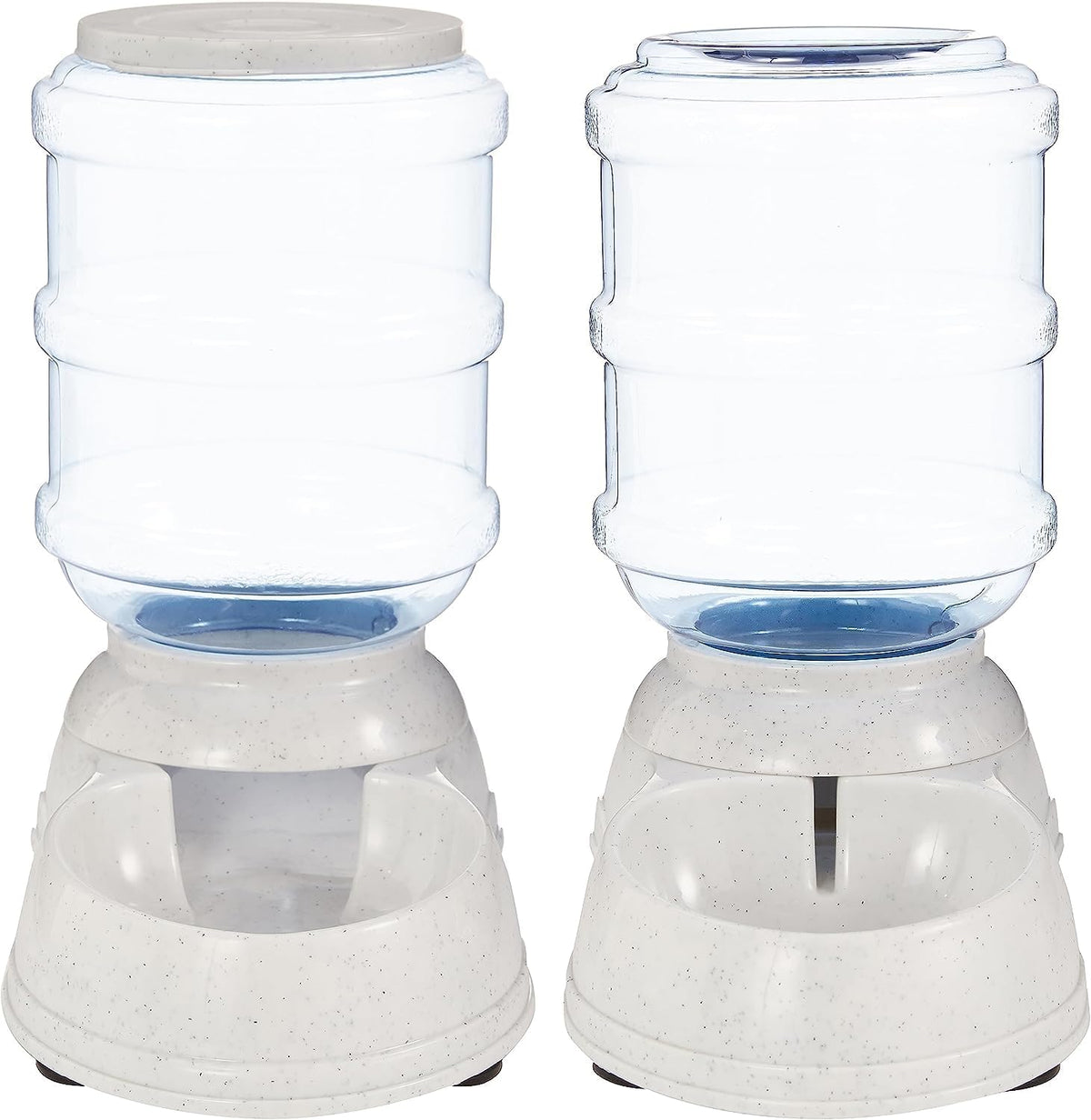 Automatic Pet Water Dispenser and Gravity Food Feeder Set for Cat and Dog, Easy to Clean, 152fl.oz food feeder, 135.3fl.oz water dispenser, Small, Pack of 2