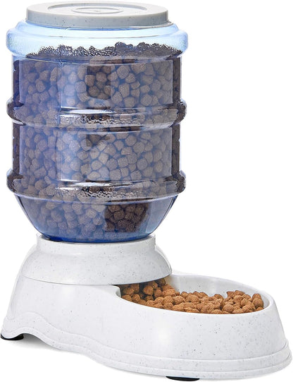 Automatic Pet Water Dispenser and Gravity Food Feeder Set for Cat and Dog, Easy to Clean, 152fl.oz food feeder, 135.3fl.oz water dispenser, Small, Pack of 2