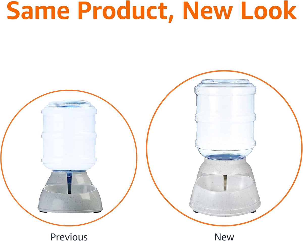 Automatic Pet Water Dispenser and Gravity Food Feeder Set for Cat and Dog, Easy to Clean, 152fl.oz food feeder, 135.3fl.oz water dispenser, Small, Pack of 2