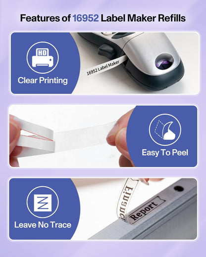 Compatible with Dymo Letratag Refills 91330 White Paper Label Maker Tape | Replacement for Dymo Label Maker LT-100H 100T Plus 200B Refills, 5-Pack 12mm x 4m (1/2" x 13') White Paper