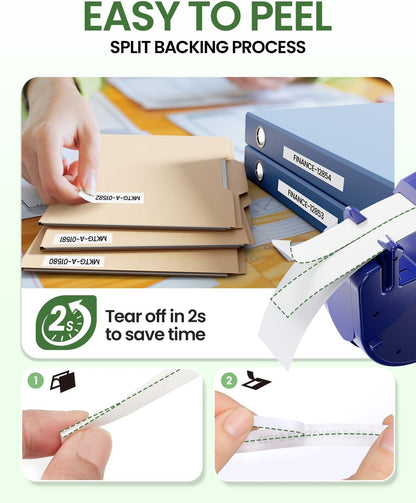 Compatible with Dymo Letratag Refills 91330 White Paper Label Maker Tape | Replacement for Dymo Label Maker LT-100H 100T Plus 200B Refills, 5-Pack 12mm x 4m (1/2" x 13') White Paper