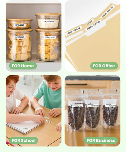 Compatible with Dymo Letratag Refills 91330 White Paper Label Maker Tape | Replacement for Dymo Label Maker LT-100H 100T Plus 200B Refills, 5-Pack 12mm x 4m (1/2" x 13') White Paper