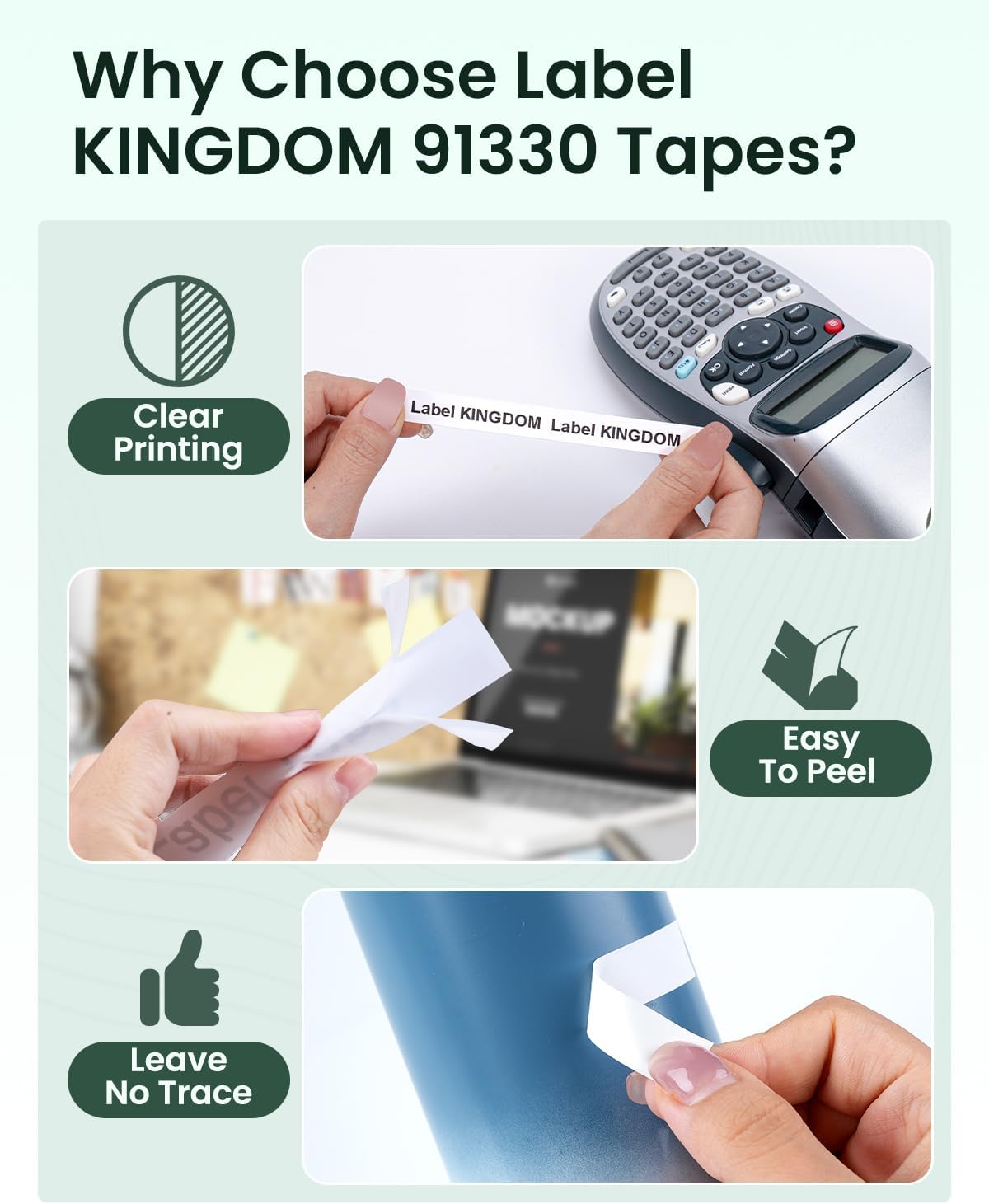 Compatible with Dymo Letratag Refills 91330 White Paper Label Maker Tape | Replacement for Dymo Label Maker LT-100H 100T Plus 200B Refills, 5-Pack 12mm x 4m (1/2" x 13') White Paper