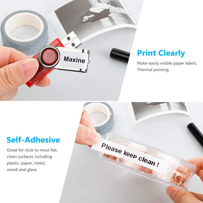 Compatible with Dymo Letratag Refills 91330 White Paper Label Maker Tape | Replacement for Dymo Label Maker LT-100H 100T Plus 200B Refills, 5-Pack 12mm x 4m (1/2" x 13') White Paper