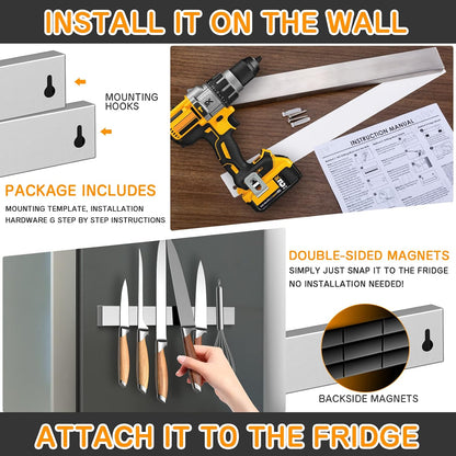 16 Inch Magnetic Knife Holder for Refrigerator