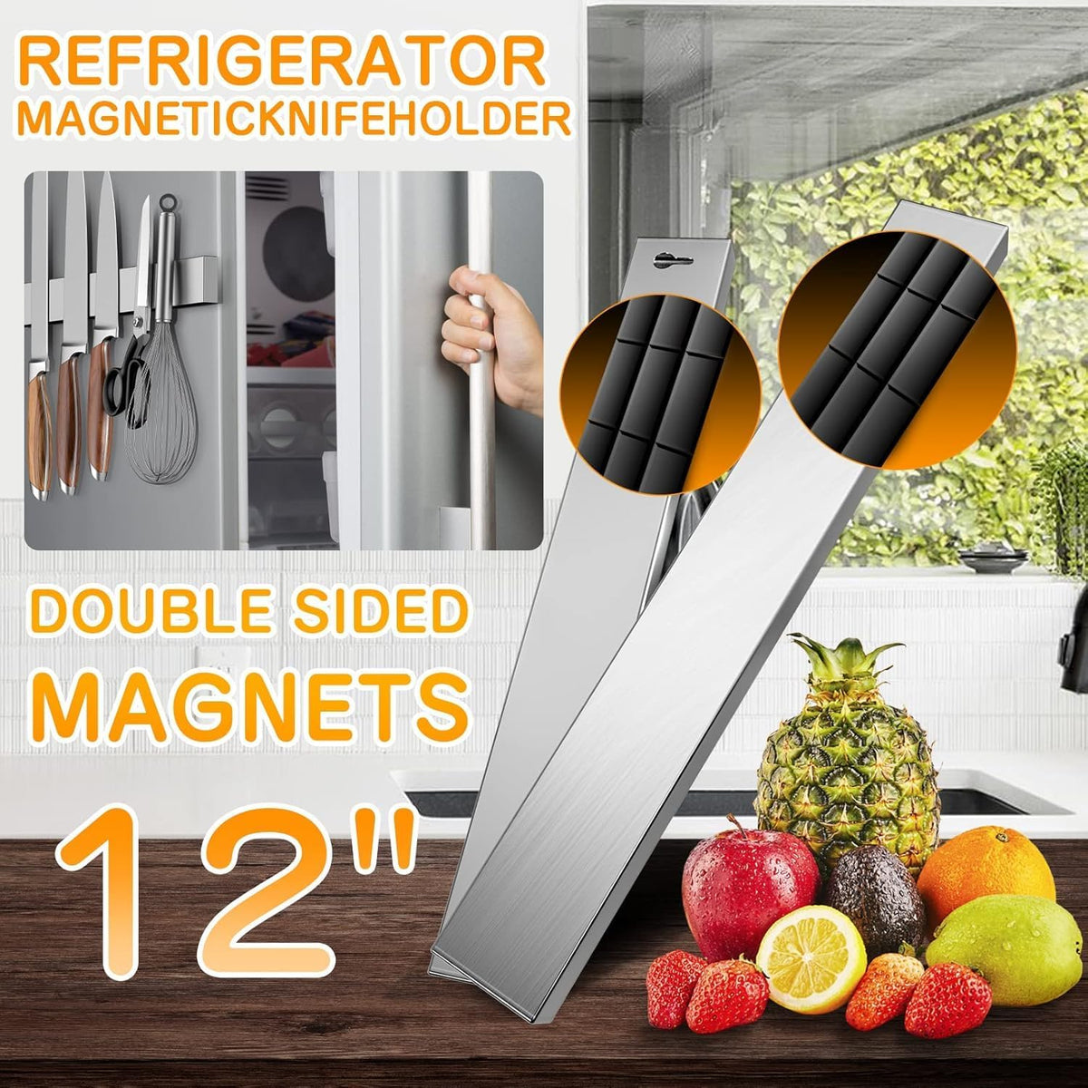 16 Inch Magnetic Knife Holder for Refrigerator