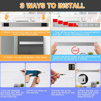 16 Inch Magnetic Knife Holder for Refrigerator