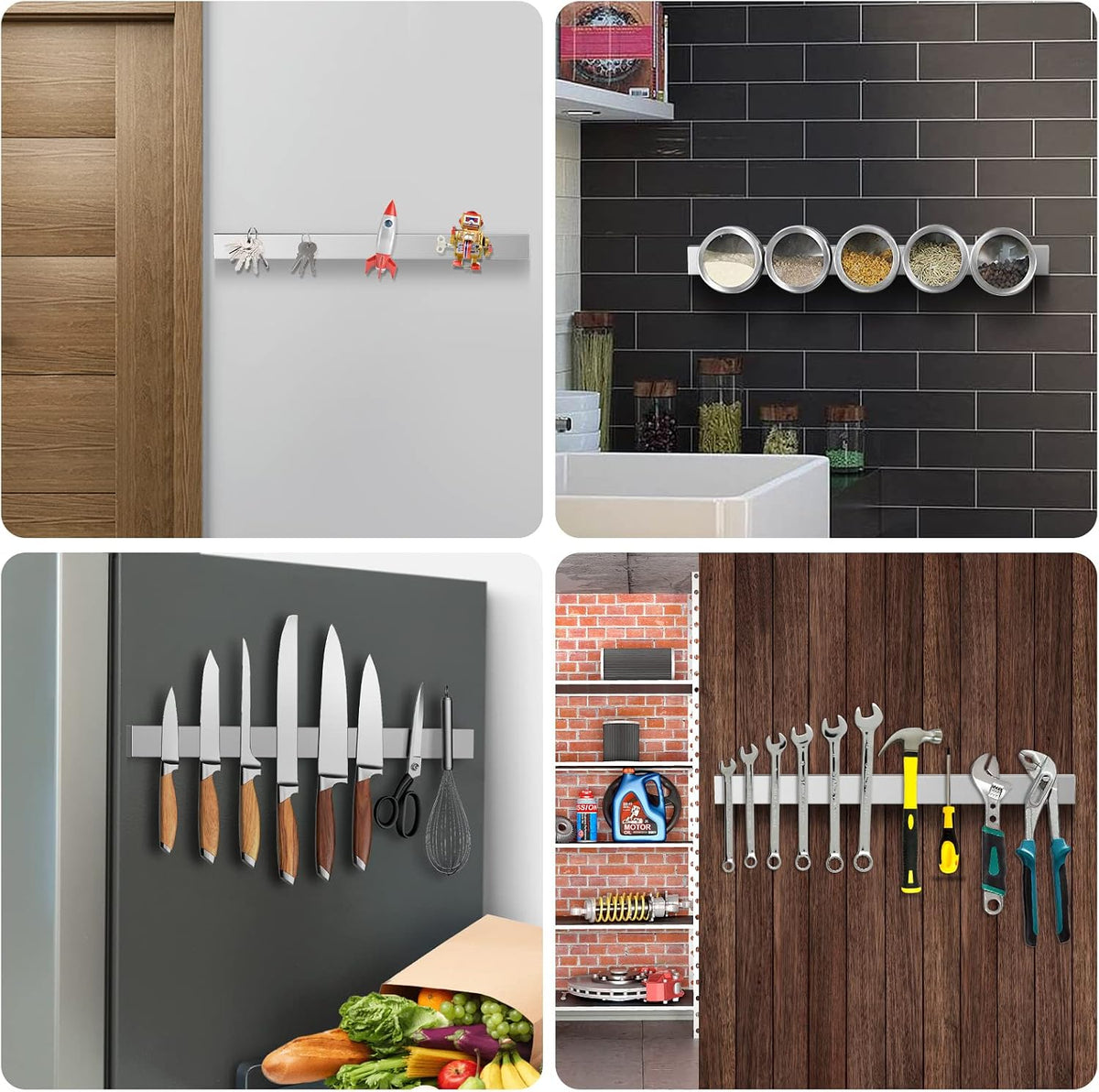 16 Inch Magnetic Knife Holder for Refrigerator