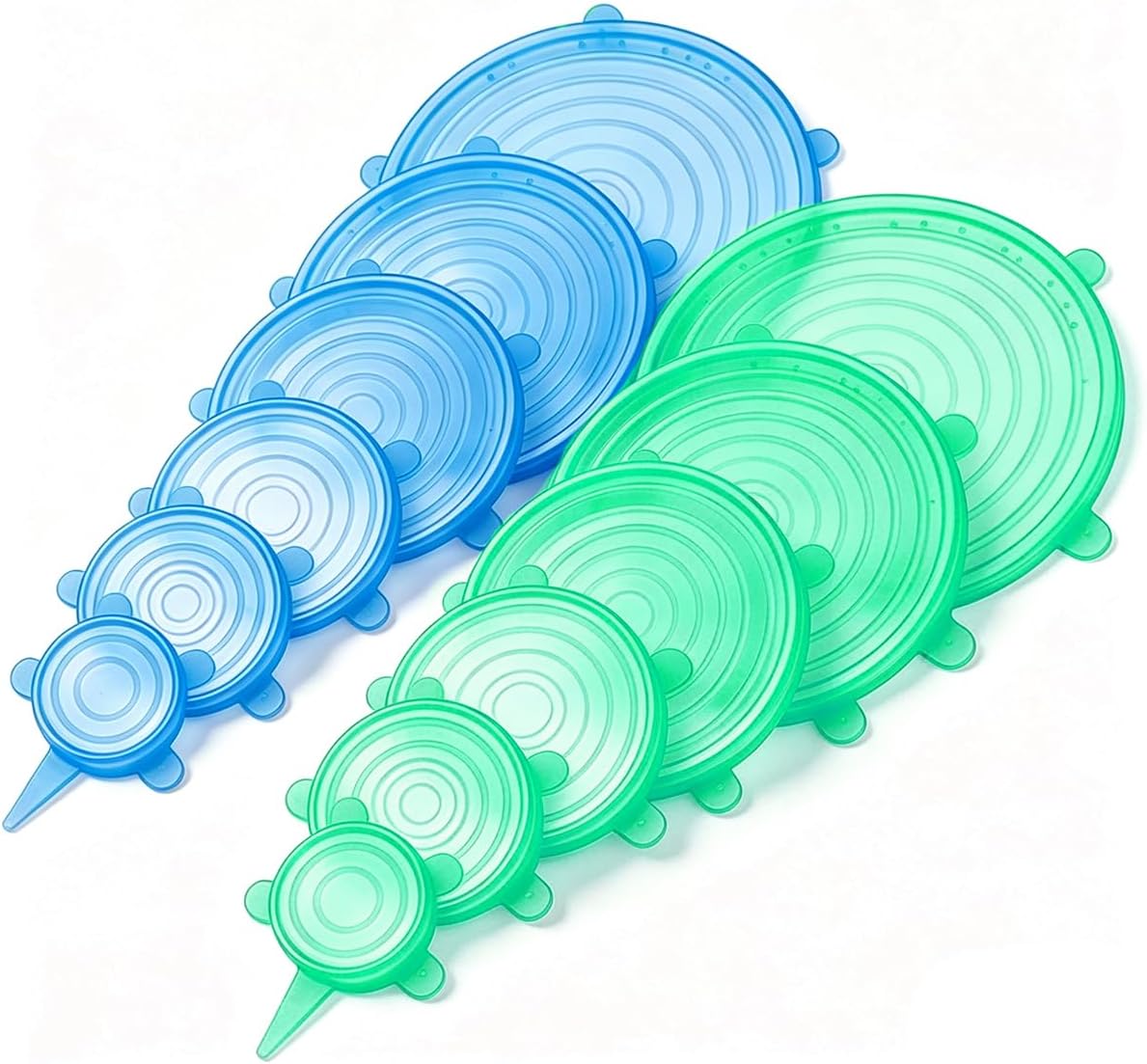 Silicone Stretch lids set(6 Sizes,blue)