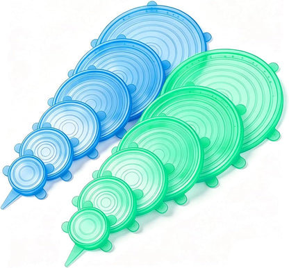 Silicone Stretch lids set(6 Sizes,blue)