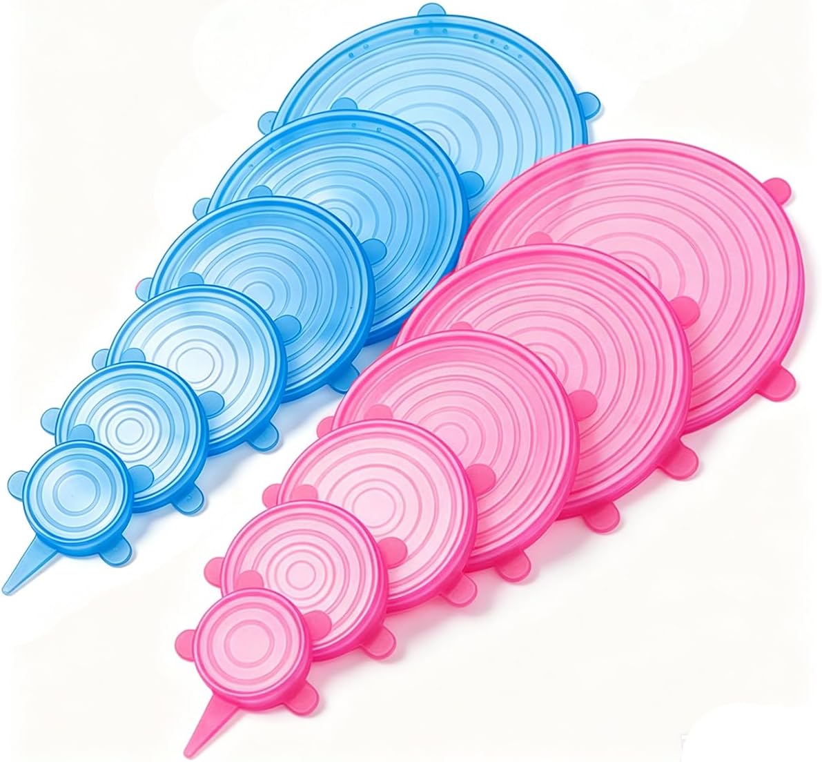 Silicone Stretch lids set(6 Sizes,blue)