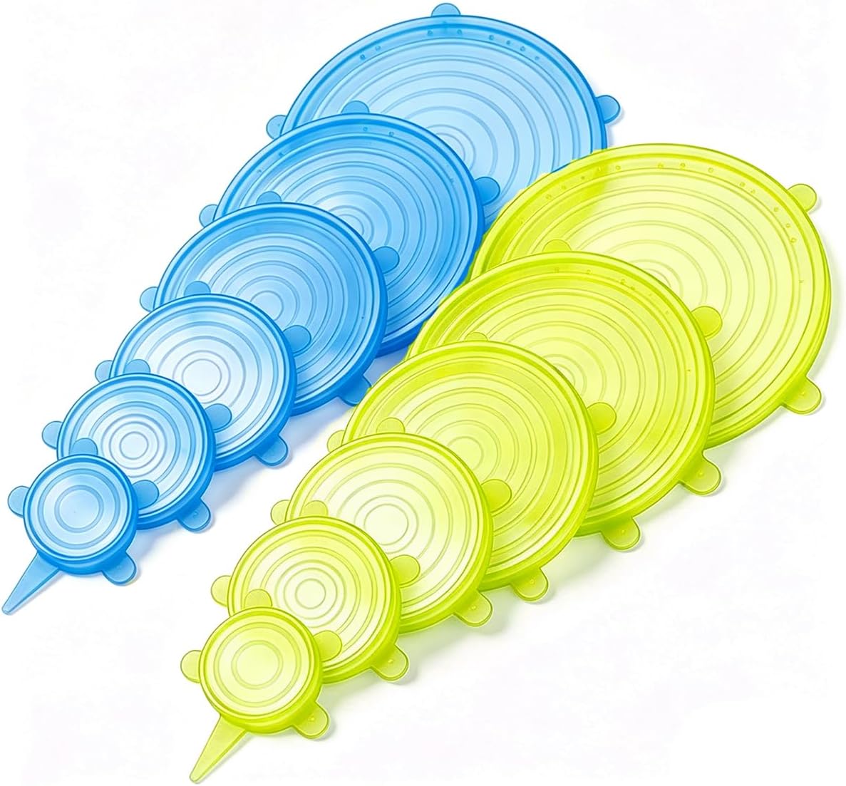Silicone Stretch lids set(6 Sizes,blue)