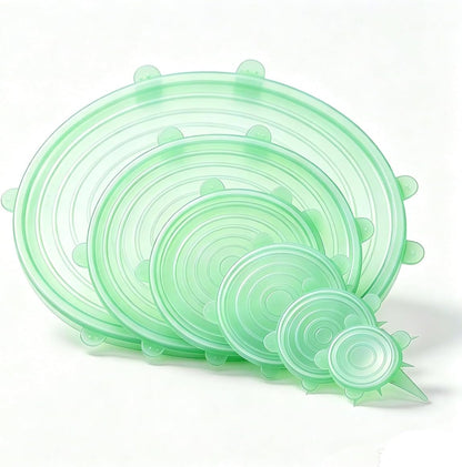 Silicone Stretch lids set(6 Sizes,blue)