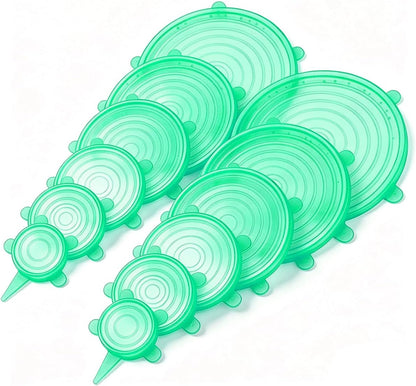 Silicone Stretch lids set(6 Sizes,blue)