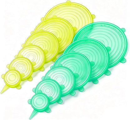 Silicone Stretch lids set(6 Sizes,blue)
