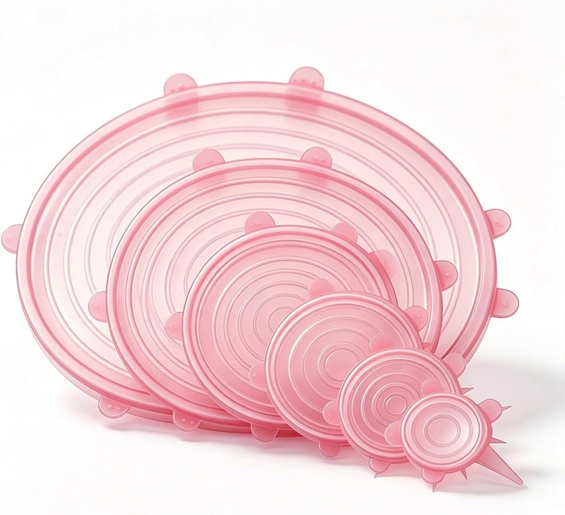 Silicone Stretch lids set(6 Sizes,blue)