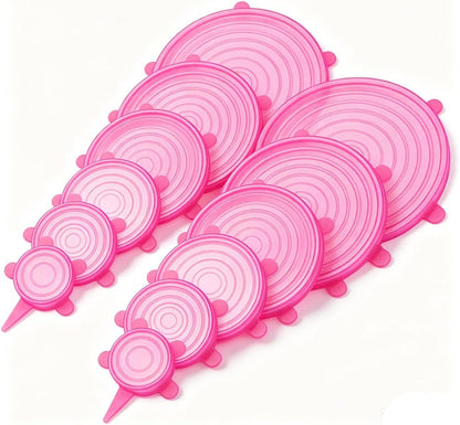 Silicone Stretch lids set(6 Sizes,blue)