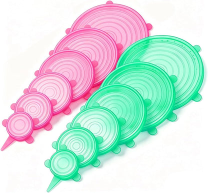 Silicone Stretch lids set(6 Sizes,blue)