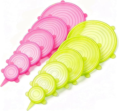 Silicone Stretch lids set(6 Sizes,blue)