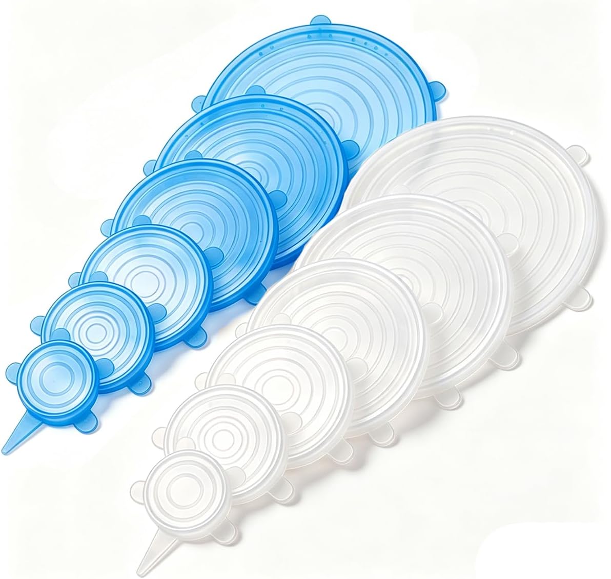 Silicone Stretch lids set(6 Sizes,blue)