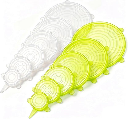 Silicone Stretch lids set(6 Sizes,blue)