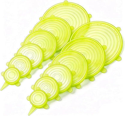 Silicone Stretch lids set(6 Sizes,blue)