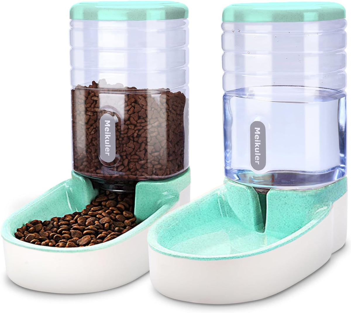 Pets Auto Feeder 5.2L,Food Feeder and Water Dispenser Set for Medium & Large Dogs Cats and Pets Animals (Navy)
