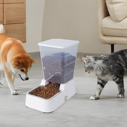Pets Auto Feeder 5.2L,Food Feeder and Water Dispenser Set for Medium & Large Dogs Cats and Pets Animals (Navy)
