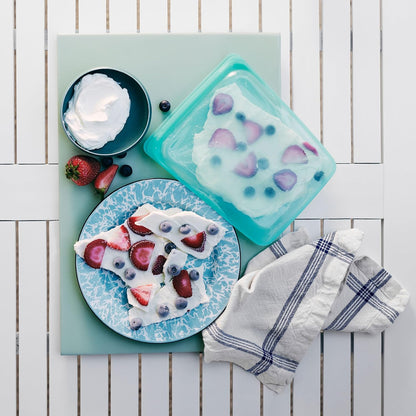 Premium Reusable Silicone Food Storage Bags, 4-Pack, Clear