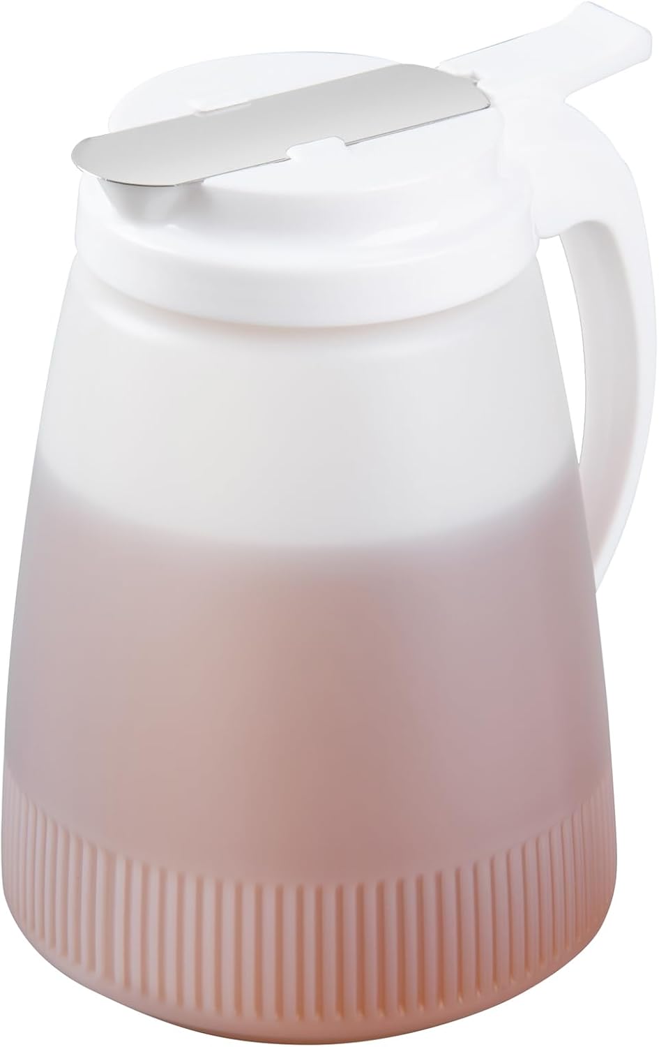 Chef 101 48 Ounce All Purpose Syrup Dispenser, 1 Honey Dispenser - Red Top, Stainless Steel Slide Cover, Plastic Pancake Syrup Bottle, Perfect For Diners, Restaurants, Home
