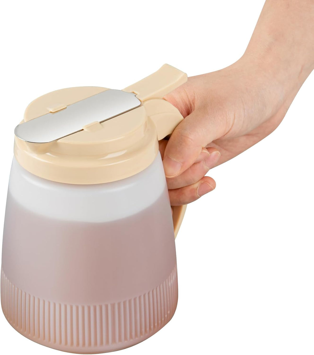 Chef 101 48 Ounce All Purpose Syrup Dispenser, 1 Honey Dispenser - Red Top, Stainless Steel Slide Cover, Plastic Pancake Syrup Bottle, Perfect For Diners, Restaurants, Home