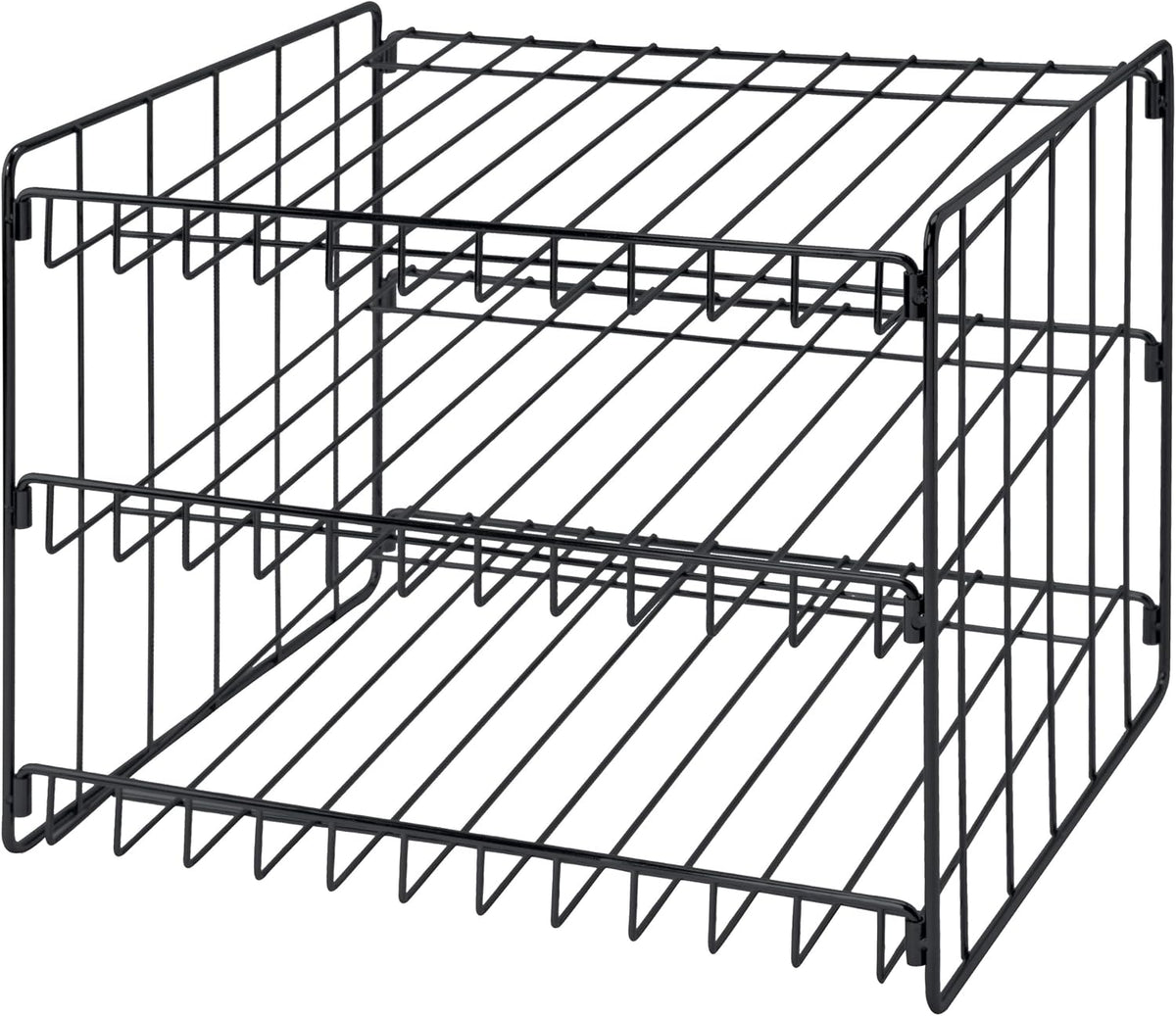3 Tier Can Organizer | Chrome Steel Canned Food Storage Rack | Holds 36 Cans | Space-Saving Pantry & Cabinet Storage Solution | Easy Access to Canned Goods | Freestanding Design