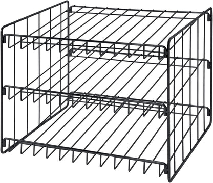3 Tier Can Organizer | Chrome Steel Canned Food Storage Rack | Holds 36 Cans | Space-Saving Pantry & Cabinet Storage Solution | Easy Access to Canned Goods | Freestanding Design