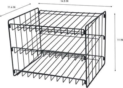 3 Tier Can Organizer | Chrome Steel Canned Food Storage Rack | Holds 36 Cans | Space-Saving Pantry & Cabinet Storage Solution | Easy Access to Canned Goods | Freestanding Design