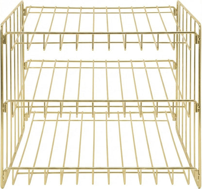 3 Tier Can Organizer | Chrome Steel Canned Food Storage Rack | Holds 36 Cans | Space-Saving Pantry & Cabinet Storage Solution | Easy Access to Canned Goods | Freestanding Design