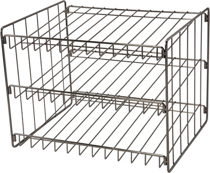 3 Tier Can Organizer | Chrome Steel Canned Food Storage Rack | Holds 36 Cans | Space-Saving Pantry & Cabinet Storage Solution | Easy Access to Canned Goods | Freestanding Design