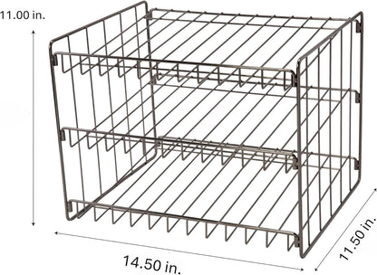 3 Tier Can Organizer | Chrome Steel Canned Food Storage Rack | Holds 36 Cans | Space-Saving Pantry & Cabinet Storage Solution | Easy Access to Canned Goods | Freestanding Design