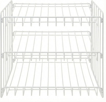 3 Tier Can Organizer | Chrome Steel Canned Food Storage Rack | Holds 36 Cans | Space-Saving Pantry & Cabinet Storage Solution | Easy Access to Canned Goods | Freestanding Design