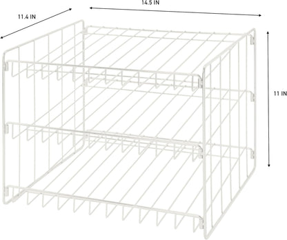 3 Tier Can Organizer | Chrome Steel Canned Food Storage Rack | Holds 36 Cans | Space-Saving Pantry & Cabinet Storage Solution | Easy Access to Canned Goods | Freestanding Design