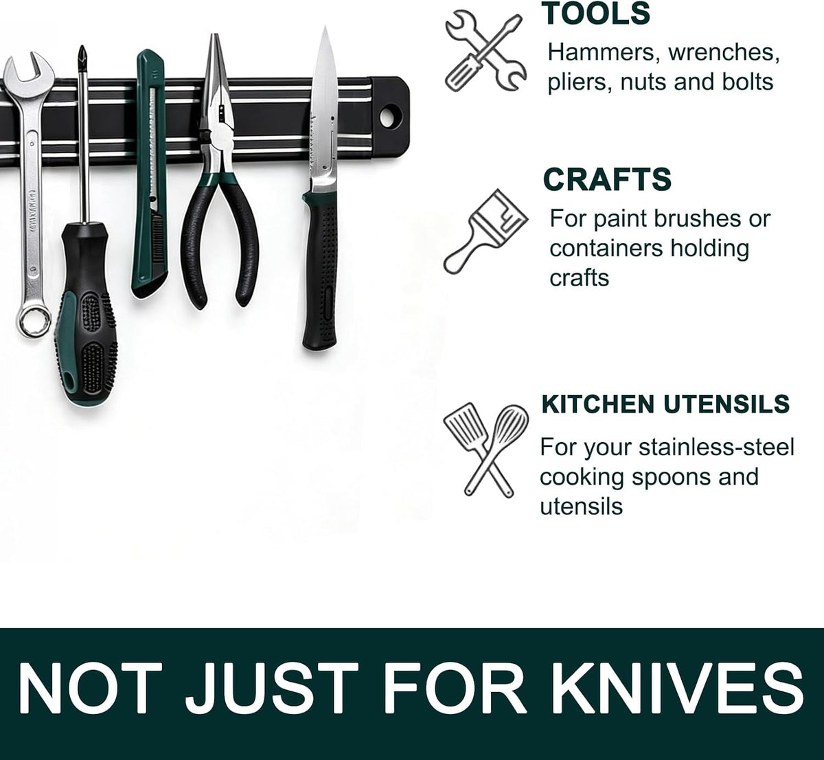 Magnetic Knife Strips,Magnetic Knife/Tool Holder for Wall/Refrigerator