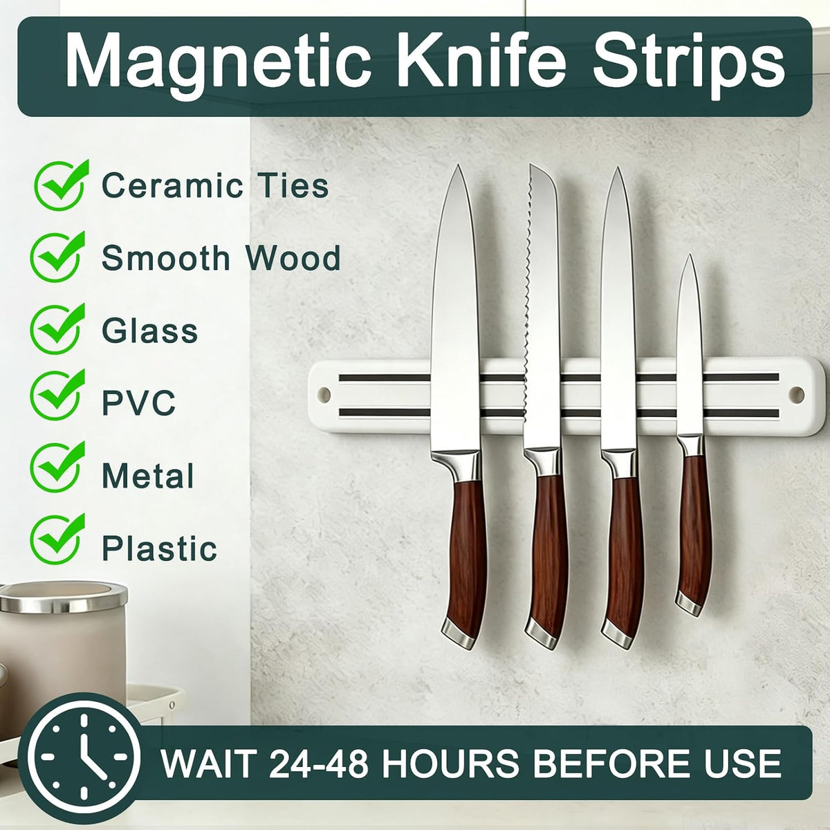 Magnetic Knife Strips,Magnetic Knife/Tool Holder for Wall/Refrigerator