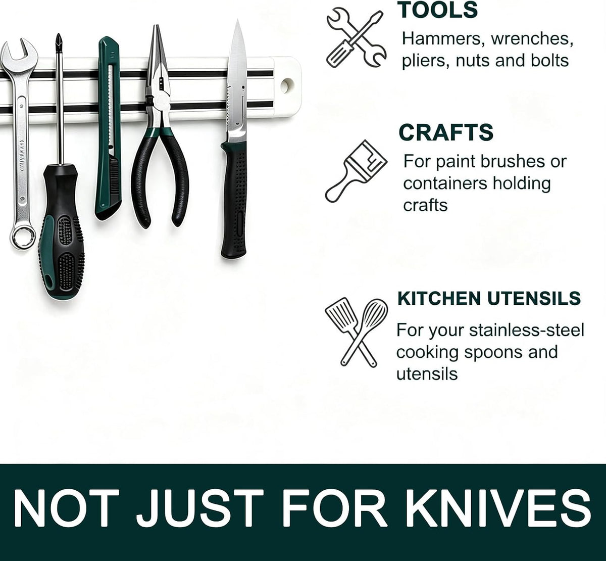 Magnetic Knife Strips,Magnetic Knife/Tool Holder for Wall/Refrigerator