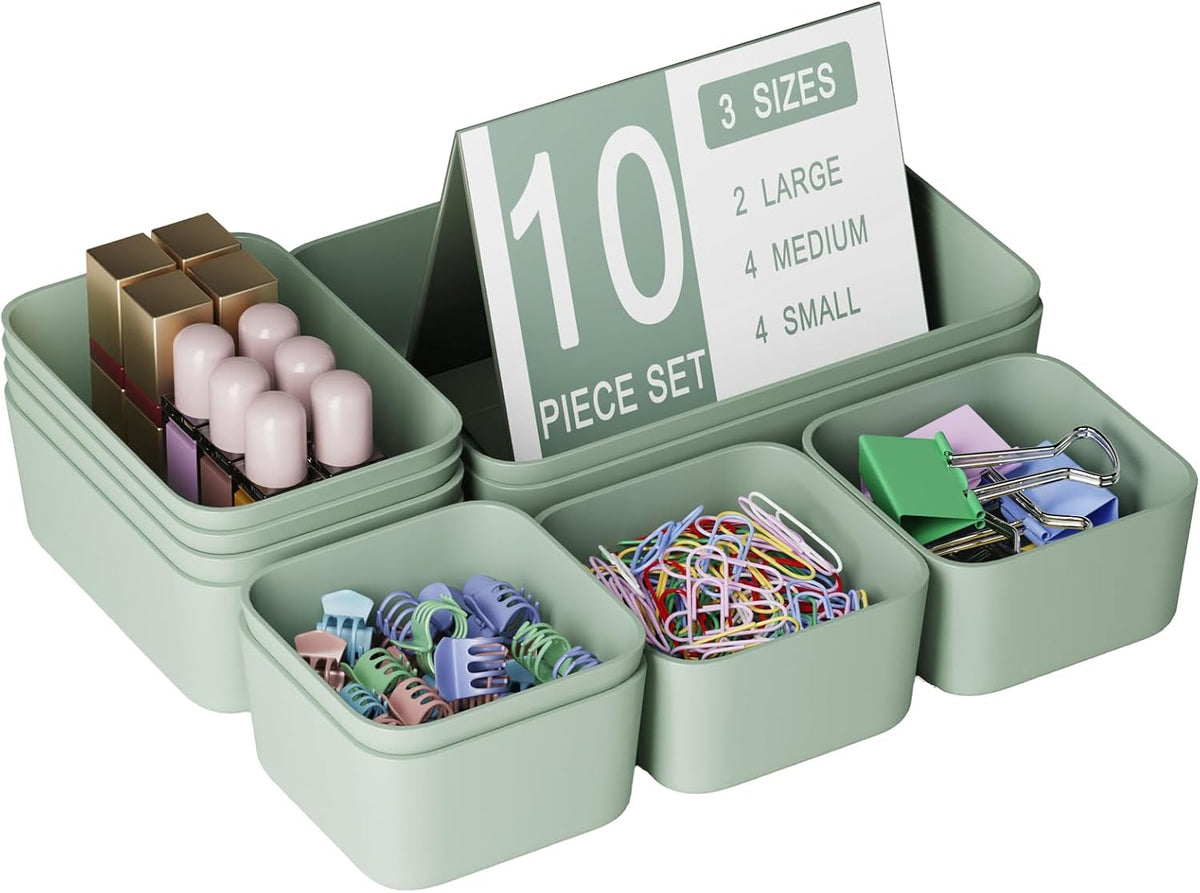 Drawer Organizers Bins for Bathroom Makeup Desk Office