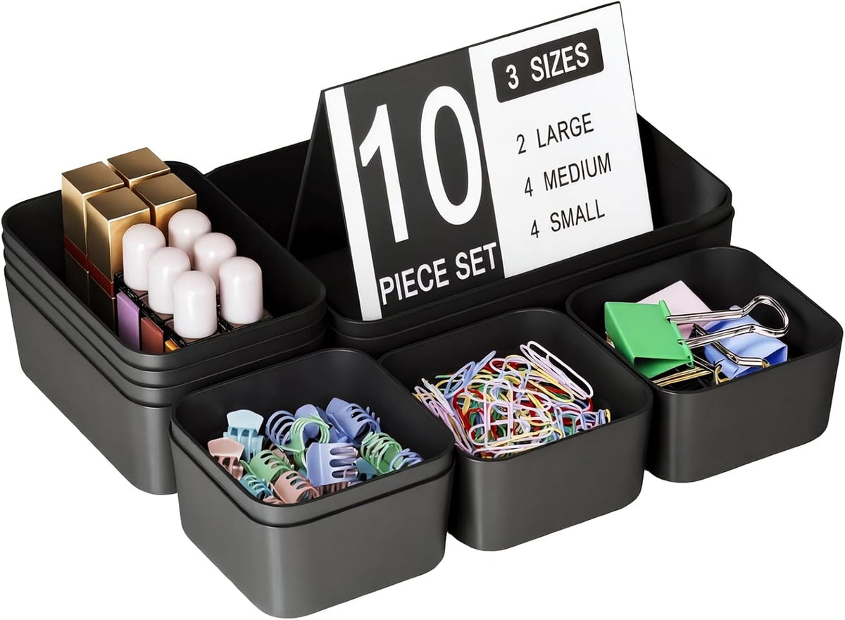 Drawer Organizers Bins for Bathroom Makeup Desk Office